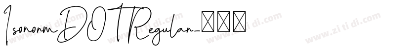 IsonormDOT Regular字体转换